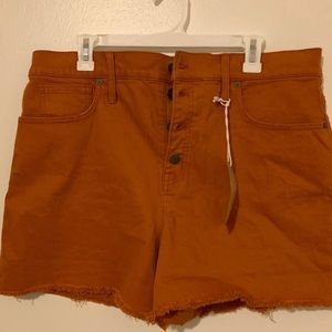 Madewell High Rise Button Front Shorts